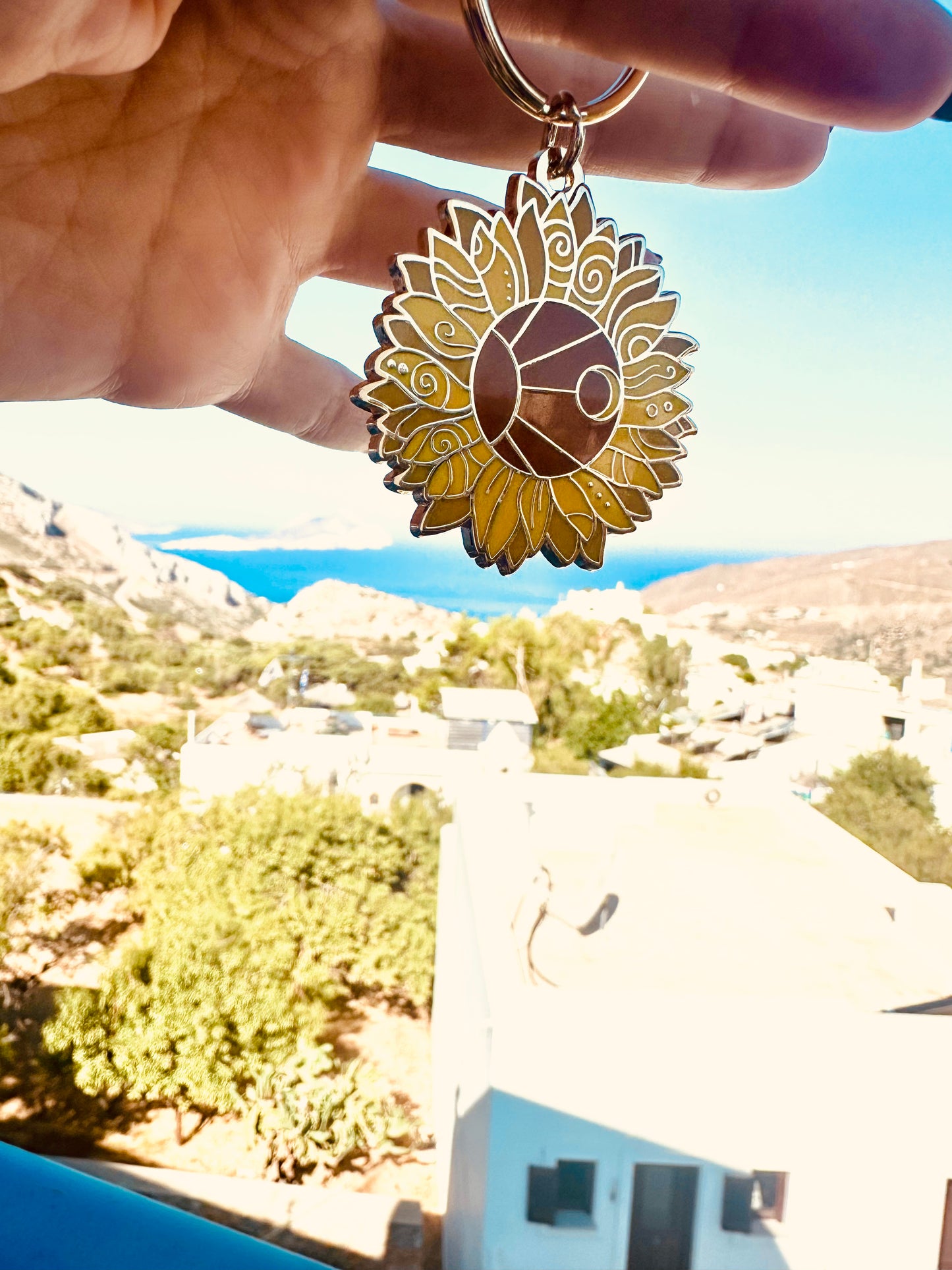 Sunflower Secrets - Hard Enamel Keychain