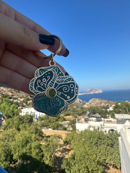 Nightflower - Hard Enamel Keychain