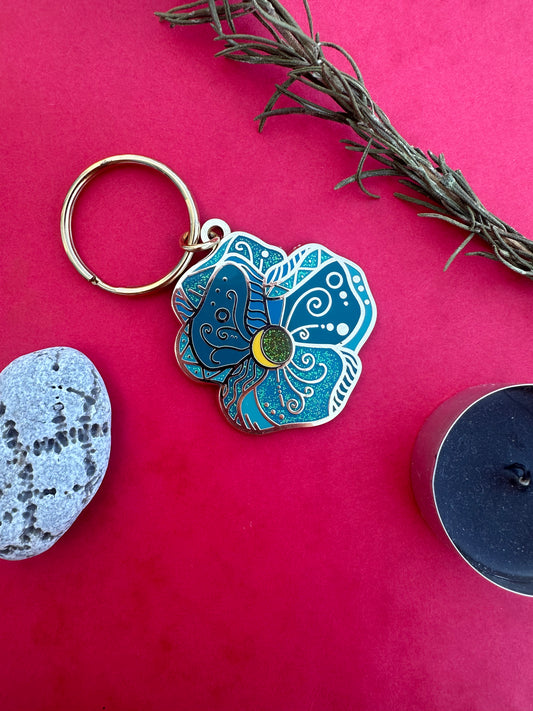 Nightflower - Hard Enamel Keychain