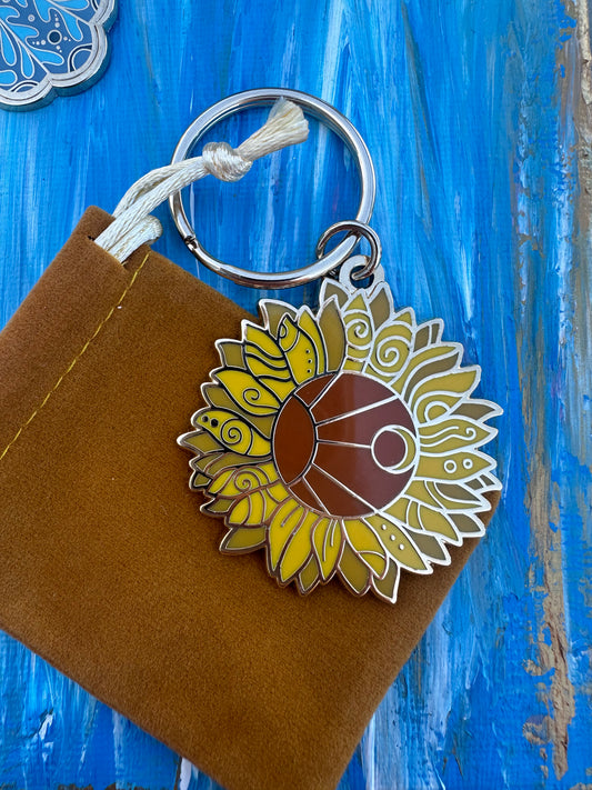 Sunflower Secrets - Hard Enamel Keychain